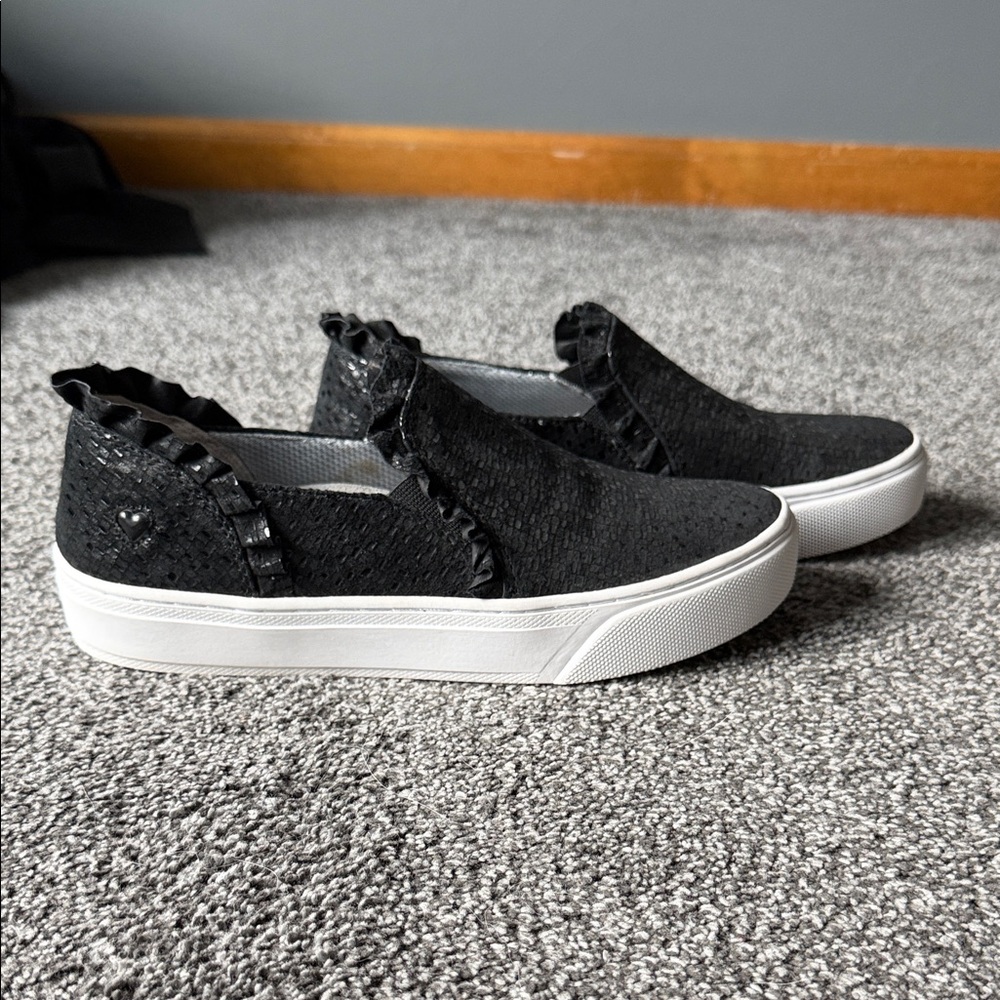 Nurse Mates Black Slip-On Shoes
